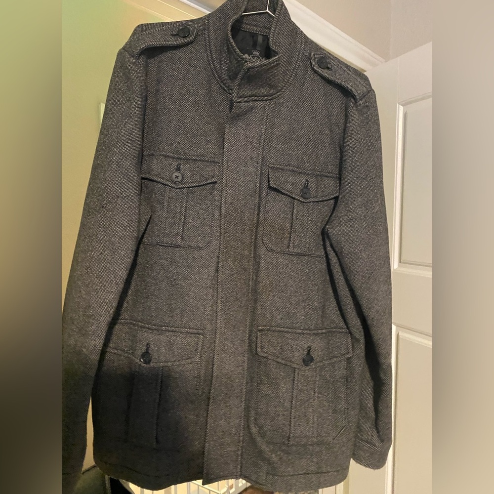 Men's Gray Military Style Jacket
